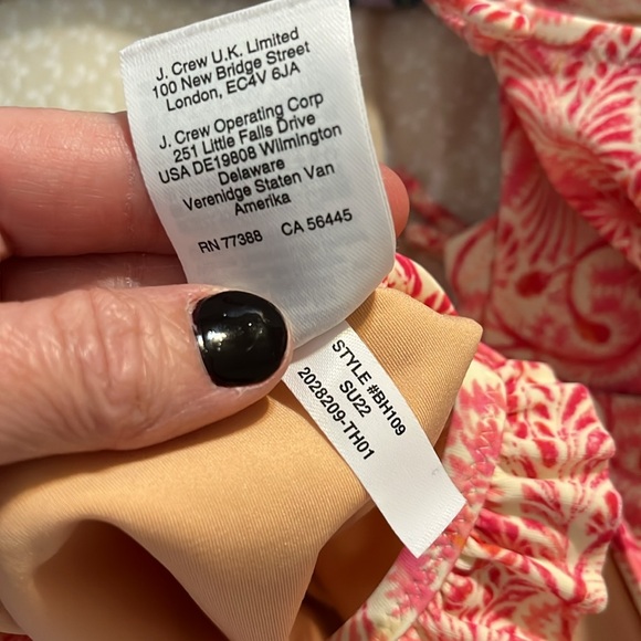 Crewcuts girls pink paisley ruffle one piece size 14 - Picture 7 of 7